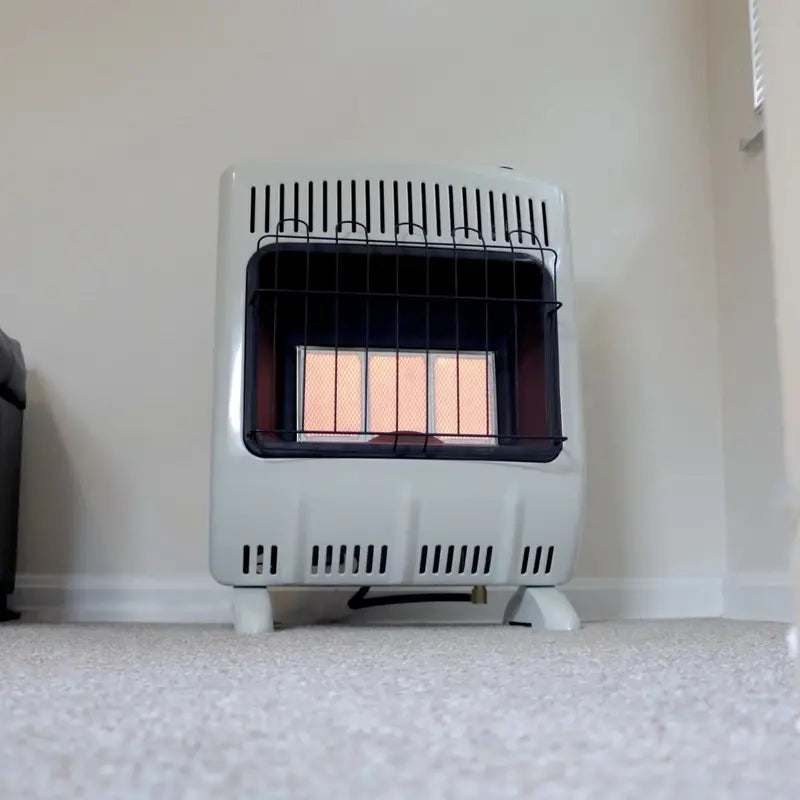 Mr. Heater F299821 Vent-Free Natural Gas Heater  20,000 BTU Radiant Wall-Mount or Freestanding Unit