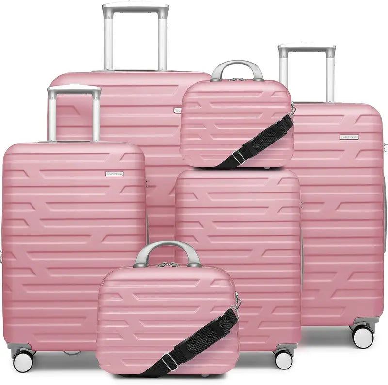 6-Piece Lightweight Expandable Hardshell Luggage Set  TSA-Approved Carry-On & Checked Suitcases with Spinner Wheels