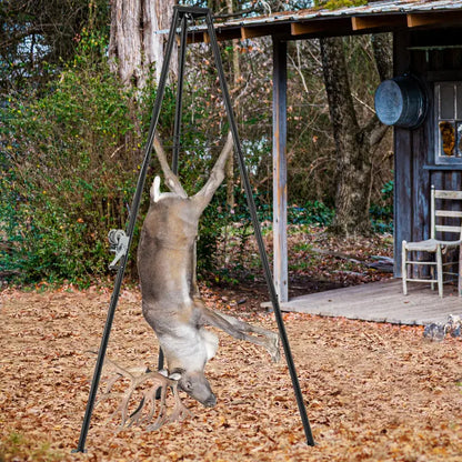 600-LB Tripod Game Hoist  Hunting Deer Lifting System with Adjustable Gambrel and Winch