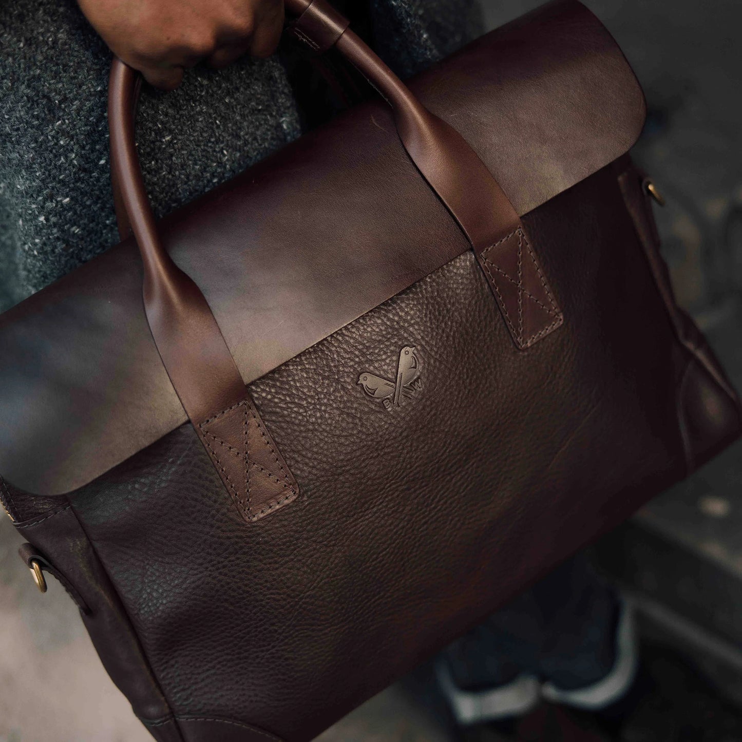 Leather Brief - Brown