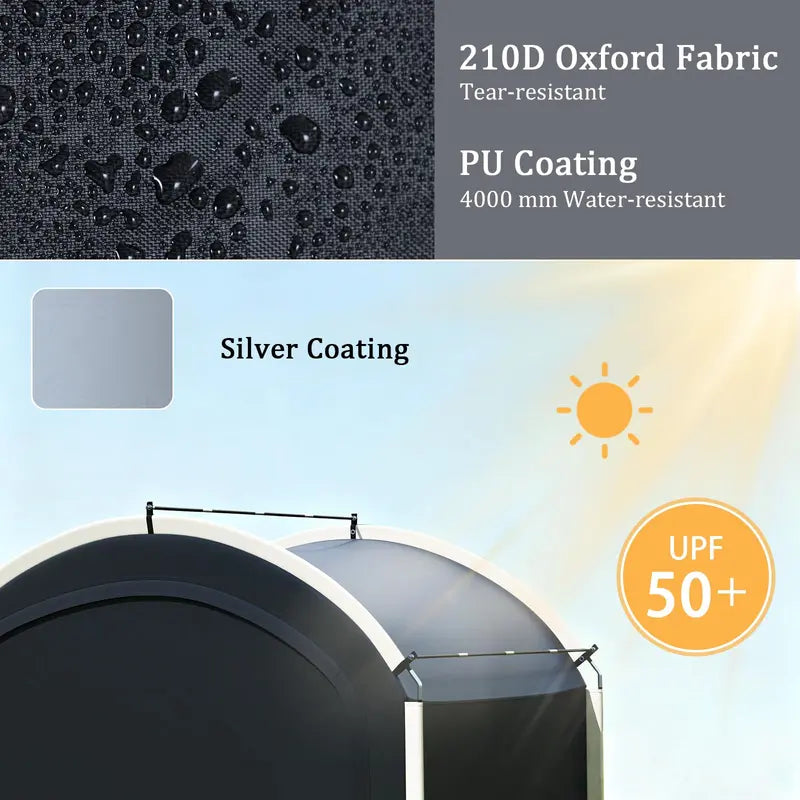 7.2 x 4.9 FT Outdoor Bike Storage Shed with Waterproof 210D Oxford Fabric Cover