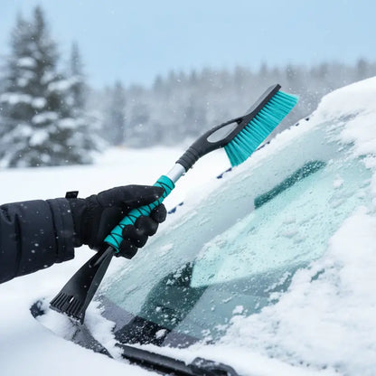 Lightweight Aluminum Ice Scraper & Snow Brush  27-Inch for Cars, SUVs, and Trucks