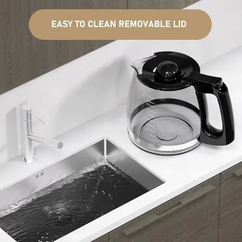 Hamilton Beach 12-Cup Replacement Glass Carafe  Compatible with Models 49902, 49915, 49905C, CM4309, and More