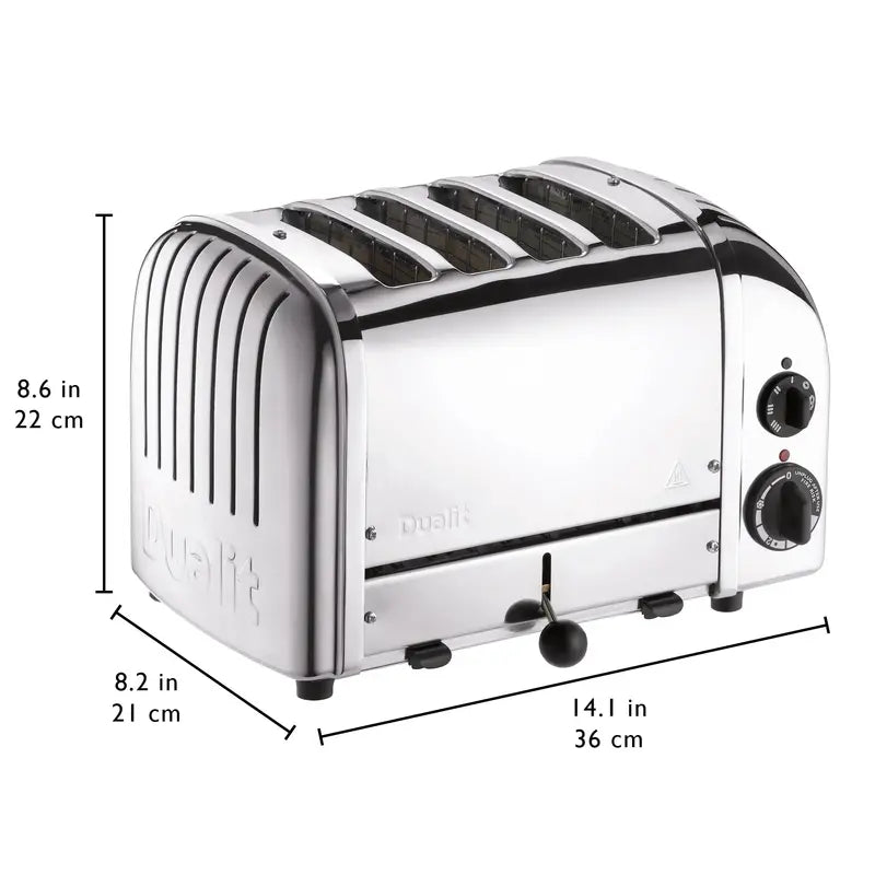 Dualit New Generation 4-Slice Stainless Steel Toaster  Classic Design