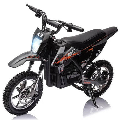 Kids’ 36V Electric Dirt Bike  350W Brushless Motor, 15.5 MPH Max Speed, LED Headlight & Dual Brakes for Ages 816