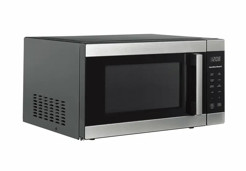 Hamilton Beach 1.6 Cu Ft Full-Size Microwave  1100W, Sensor Cook, LED Display, Stainless Steel Finish