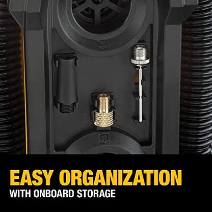 DEWALT DCC02 20V MAX Cordless Tire Inflator  Compact, Auto-Shutoff with LED Light