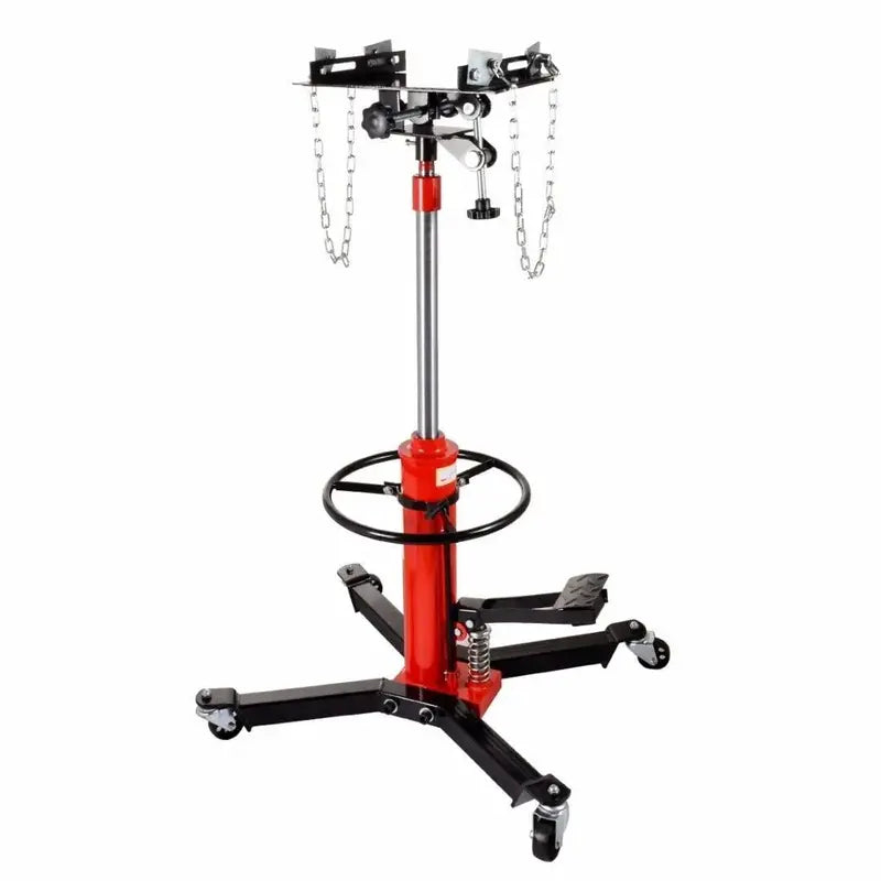 Heavy-Duty Hydraulic Transmission Jack  1660-Lb Capacity, 360° Rotating Base for Auto Repair