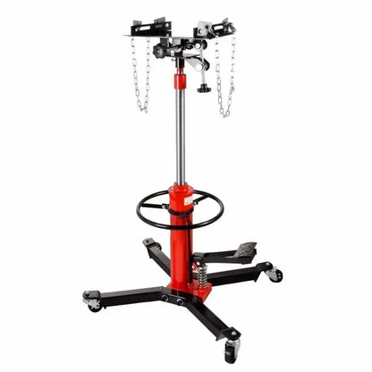 Heavy-Duty Hydraulic Transmission Jack  1660-Lb Capacity, 360° Rotating Base for Auto Repair
