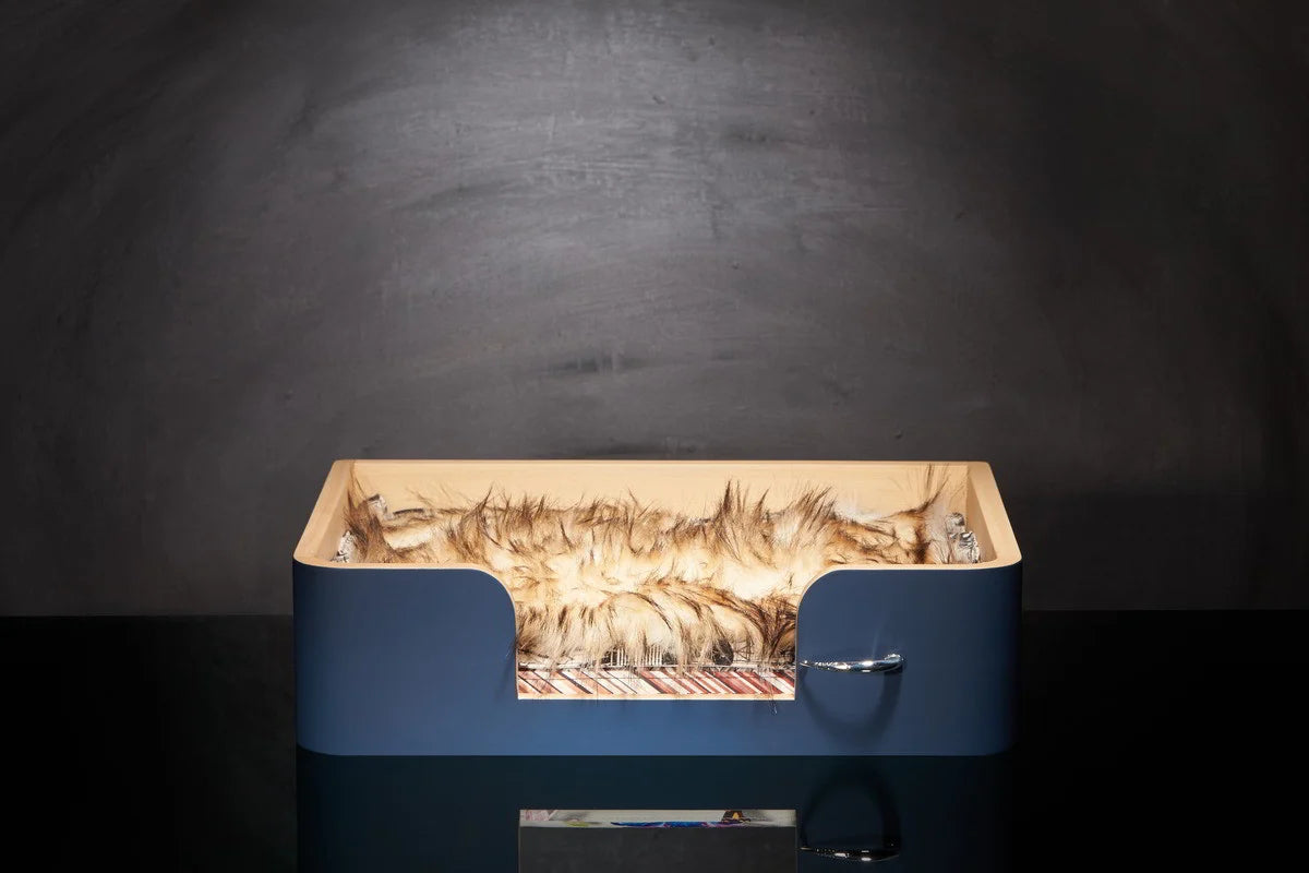 « Drôle de Panier » pour chat  - Bleu Nuit
