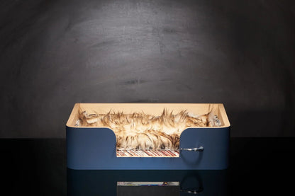 « Drôle de Panier » pour chat  - Bleu Nuit