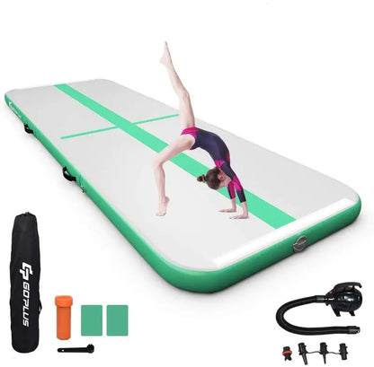 10-Foot Inflatable Gymnastics Air Mat for Home or Studio Use