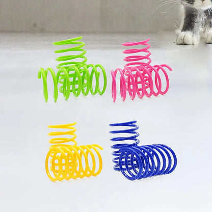 Durable Cat Spring Toy 30-Pack by [Brand Name]  Vibrant, Non-Toxic Plastic for Safe Play