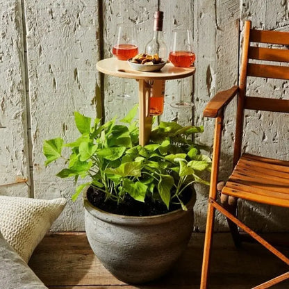 Foldable Outdoor Drink Holder  Compact Beverage Stand for Patios & Picnics