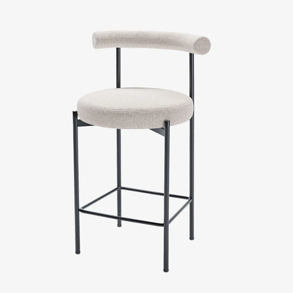 Lot de 2 chaises de bar  velours cr me  Charlotte