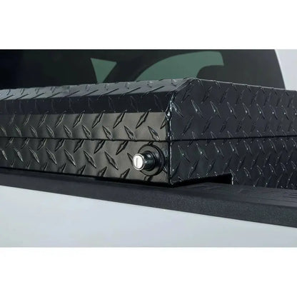 Low-Profile Matte Black Aluminum Truck Toolbox  61.86 in. for Mid-Size Trucks