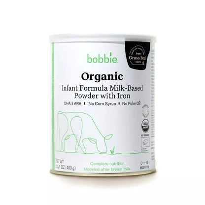Bobbie Organic 14oz Infant Formula Powder  Non-GMO, Easy Digest, USDA Certified, EU DHA Standard