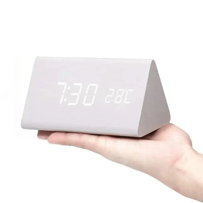 LED Desk Clock with Tap-to-Wake Display and Sound Sensitivity