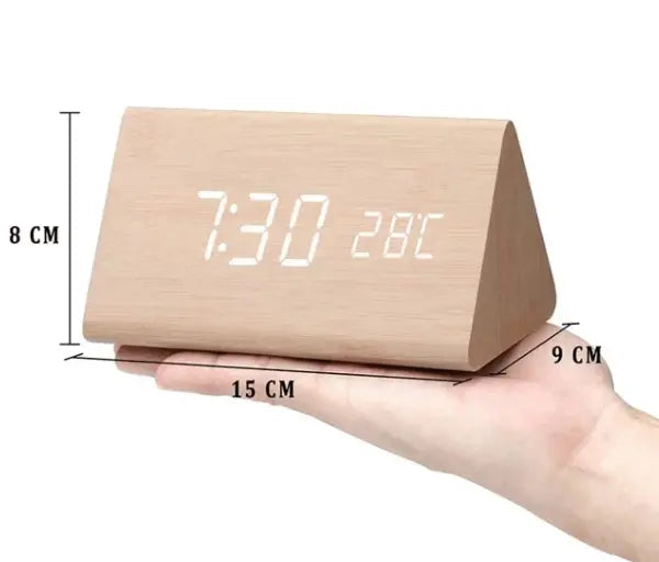 LED Desk Clock with Tap-to-Wake Display and Sound Sensitivity