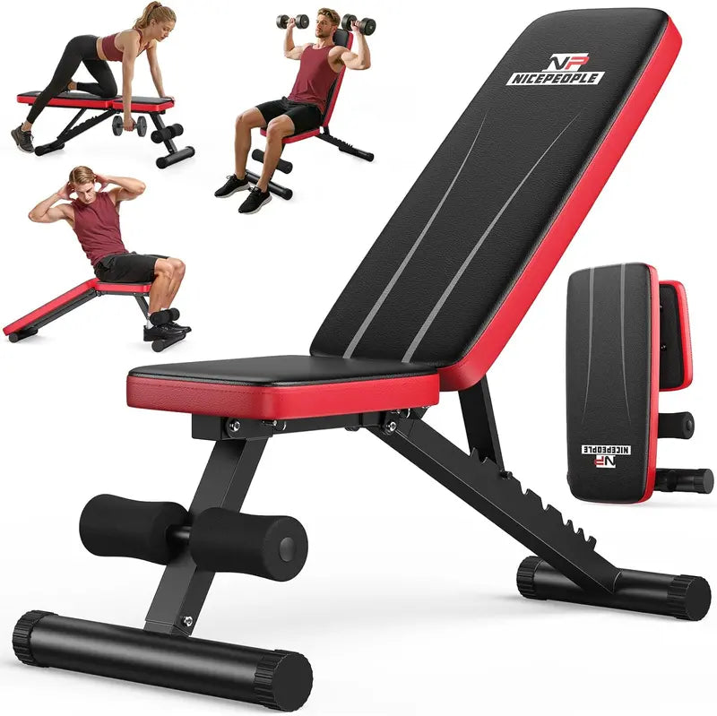 Heavy-Duty Foldable Weight Bench  8-Position Adjustable Home Gym Bench with 660 lb Capacity