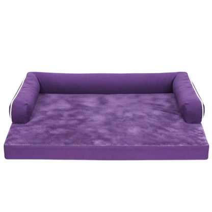 Extra-Large Orthopedic Pet Bed with Memory Foam, Reinforced Bolsters, and Detachable Cover