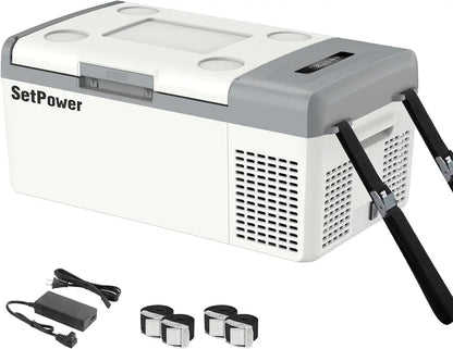 RF20 12V Portable Car Refrigerator | 21-Quart Compressor Cooler with 50-Hour Battery Life, Ideal for RVs, Trucks, Campers &amp; Road Trips