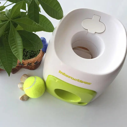 SmartFetch Interactive Dog Tennis Ball Launcher, Plastic, 16x16x20cm, Promotes Exercise & Intelligence