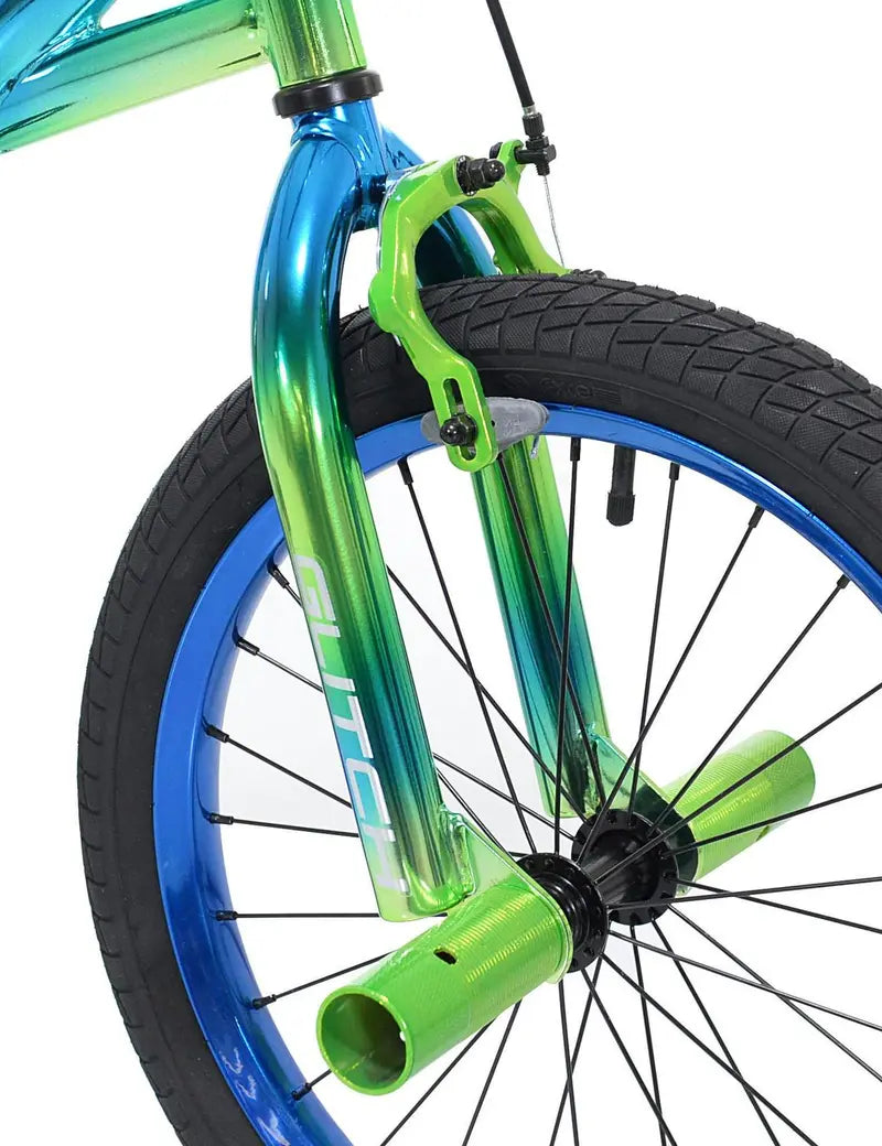 Genesis Glitch Boy 18-Inch BMX Bike  Blue & Green Youth Model