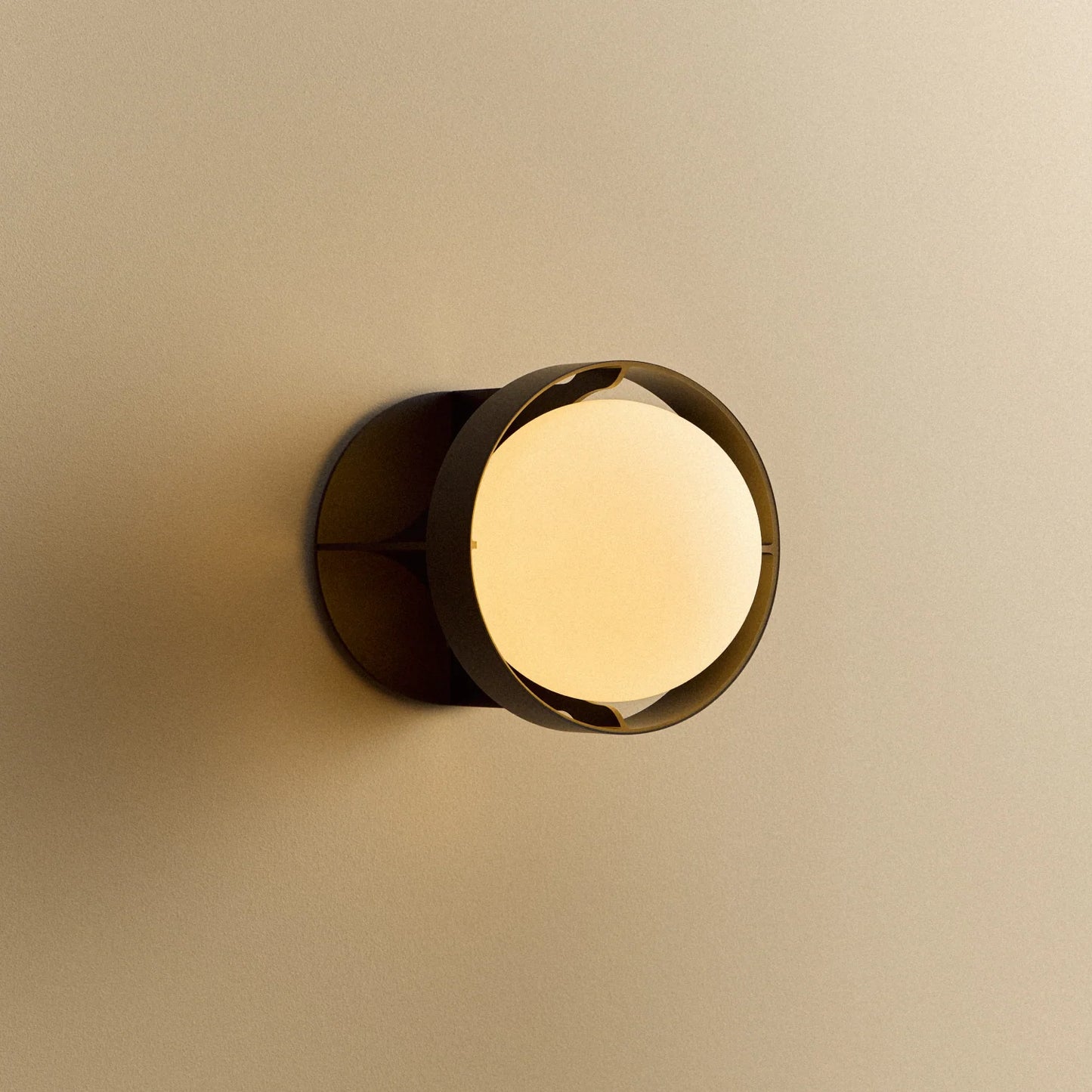 Loop Wall Light in Dark Grey + Sphere IV