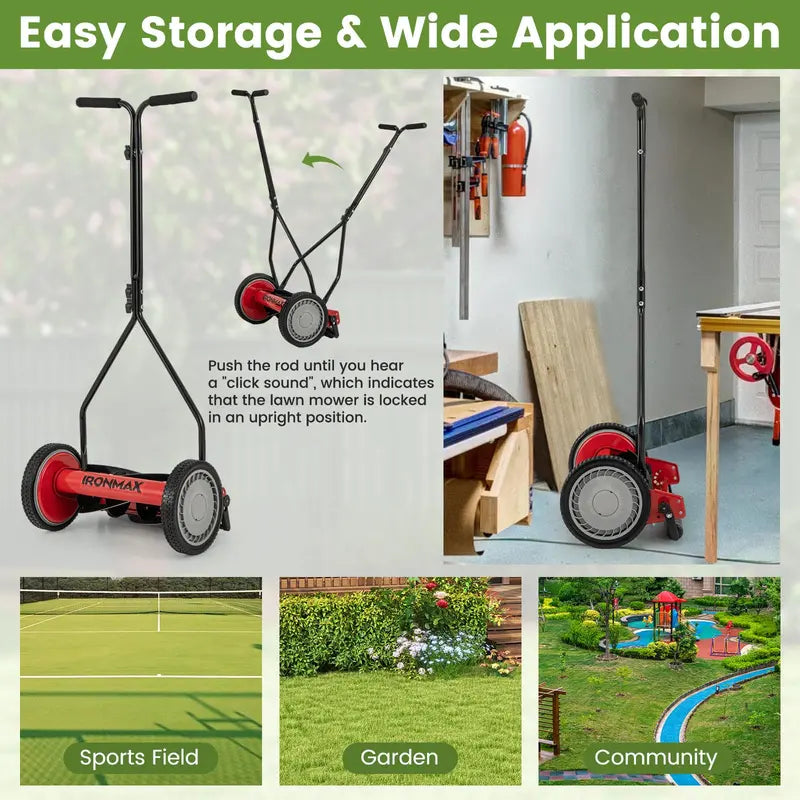 14-Inch Cordless Walk-Behind Grass Trimmer  5-Blade Precision Cutting System