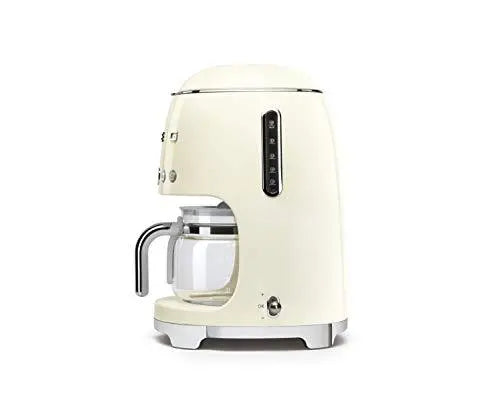 Smeg Retro-Style Drip Coffee Maker  Compact Cream-Colored Appliance (173 x 128 x 113 mm)