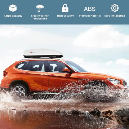 Waterproof Rooftop Cargo Box  Heavy-Duty Roof-Mounted Storage Carrier for SUVs and Cars