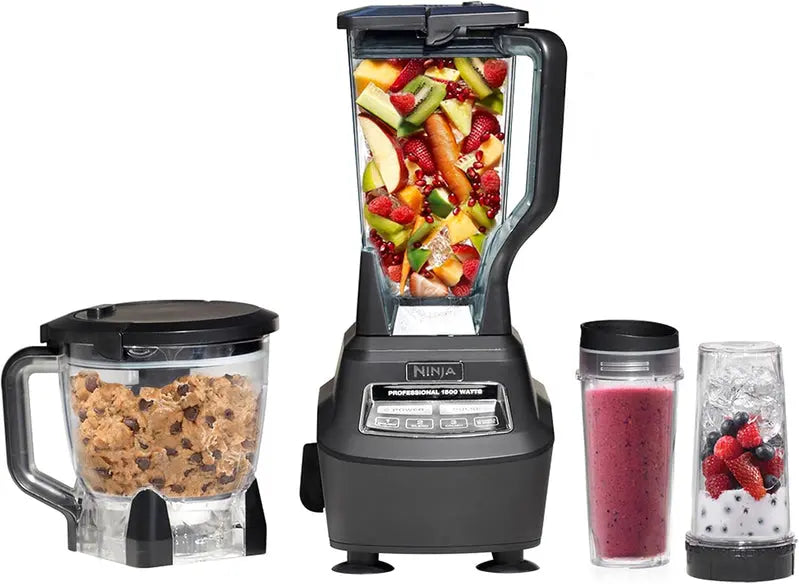 Ninja BL770 Mega Kitchen System  1500W Blender & Food Processor with 72-Oz Pitcher, 64-Oz Bowl, and Two 16-Oz To-Go Cups