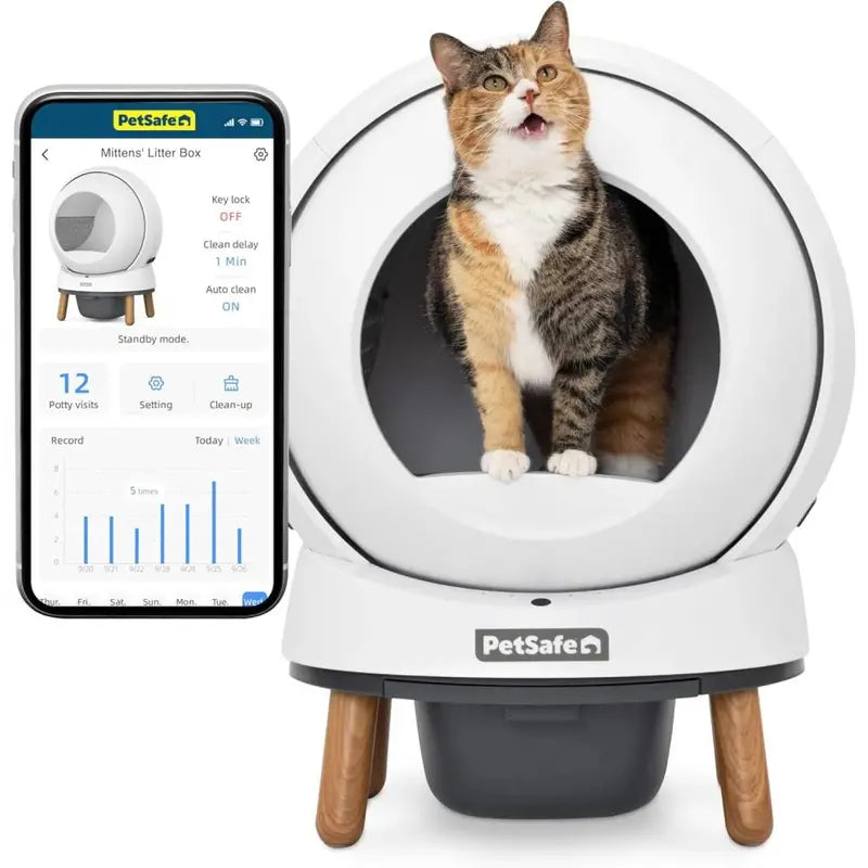 PetSafe ScoopFree Connect Self-Cleaning Litter Box  Wi-Fi Enabled with Health Tracking & App Alerts