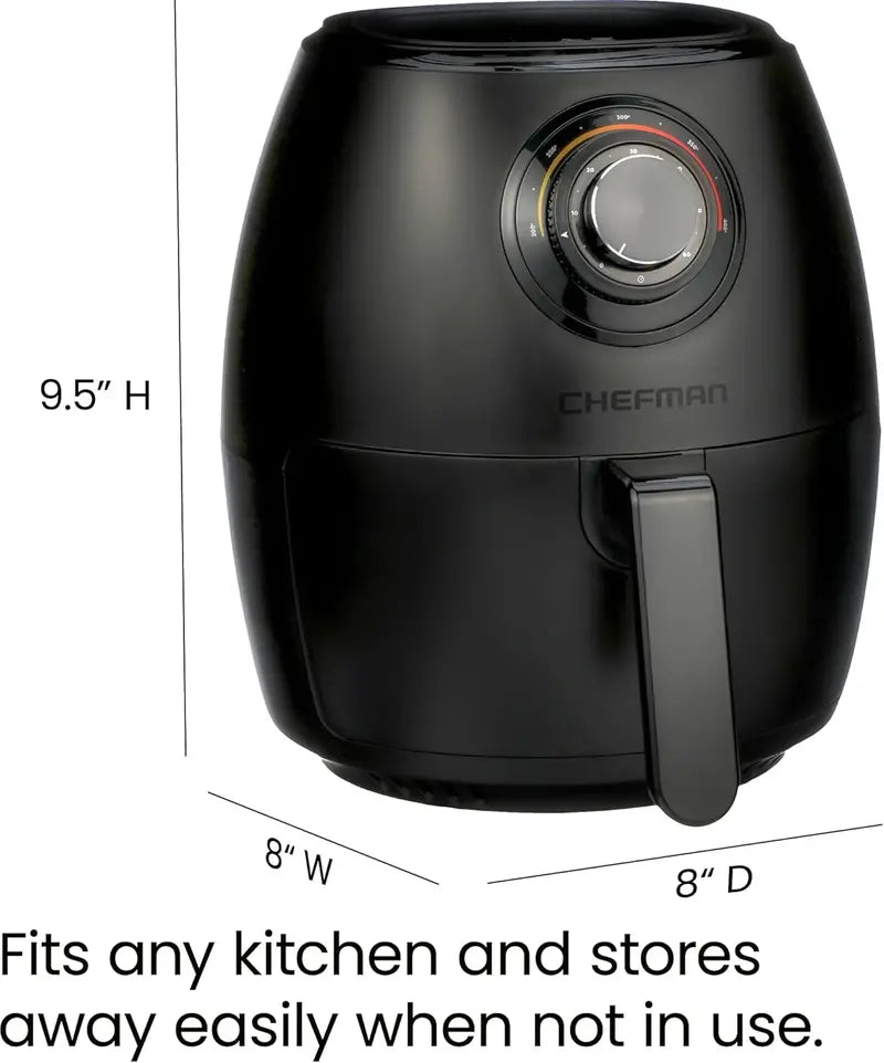Chefman Compact 6.3-Quart Multi-Function Air Fryer  Rotisserie, Dehydrator & Convection Oven with 8 Presets