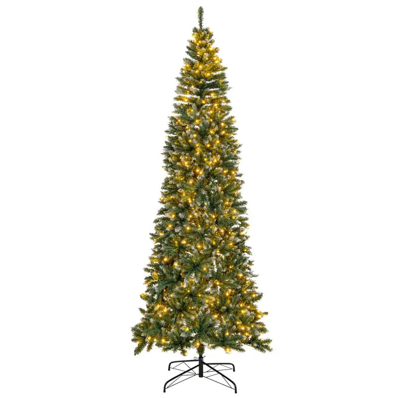 9-Foot Pre-Lit Slim Pencil Christmas Tree  500 Warm White LED Lights