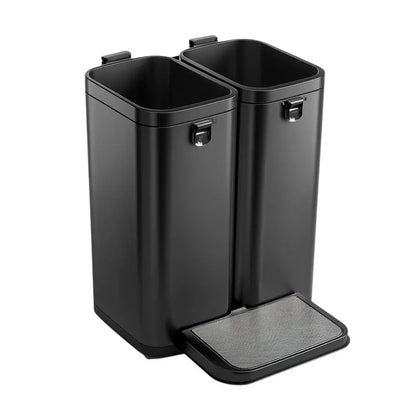 Hikmfg 60-Liter Dual-Section Recycling Bin for Home or Office