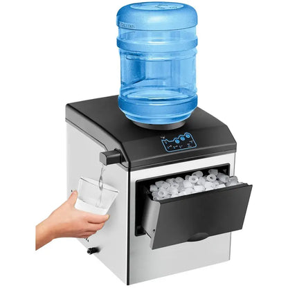Dual-Function Countertop Ice Maker & Water Cooler  48 lbs/24 Hours with Small/Medium/Large Ice Options