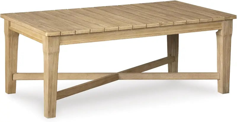 Coastal-Inspired Outdoor Eucalyptus Terrace Sofa Set