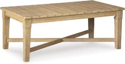 Coastal-Inspired Outdoor Eucalyptus Terrace Sofa Set