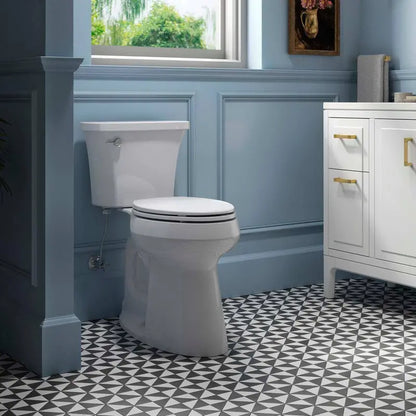 Highline Arc Extra-Tall Elongated Toilet  1.28 GPF White Model with Integrated Seat
