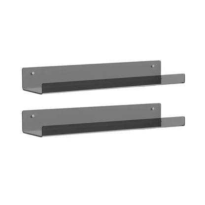15-Inch Acrylic Floating Wall Shelves  Modern Bathroom Organizer Set