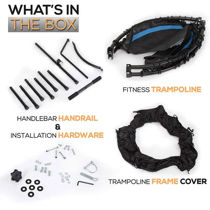 SereneLife 40¡ä Indoor Outdoor Fitness Cardio Sports Trampoline with Handrail