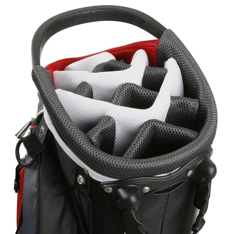 PowerBilt Dunes 14-Way Golf Stand Bag, Black/Blue, Lightweight with Pockets & Dividers