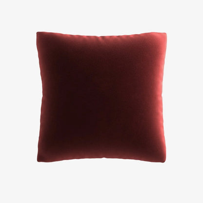 Coussin en velours bordeaux 45x45cm