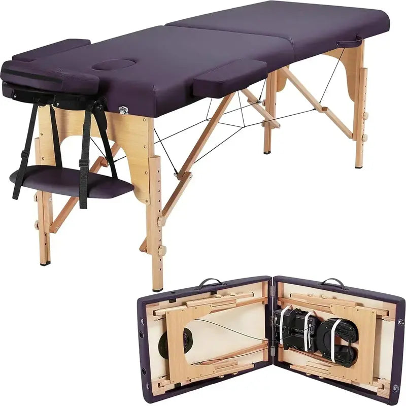 Yaheetech Portable Massage Table  Foldable Spa Bed for Lash Techs and Therapists