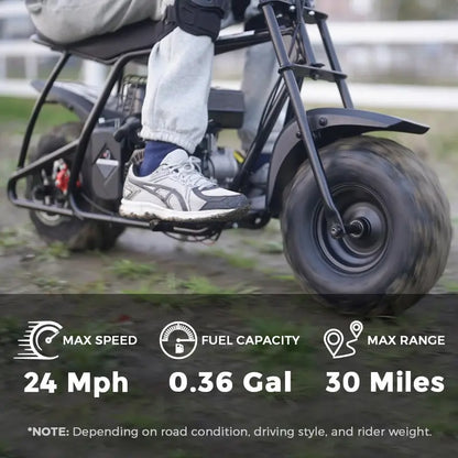 GMB100 99cc Mini Dirt Bike  4-Stroke Trail Bike for Teens & Adults, 24 mph Top Speed, 185 lb Weight Capacity
