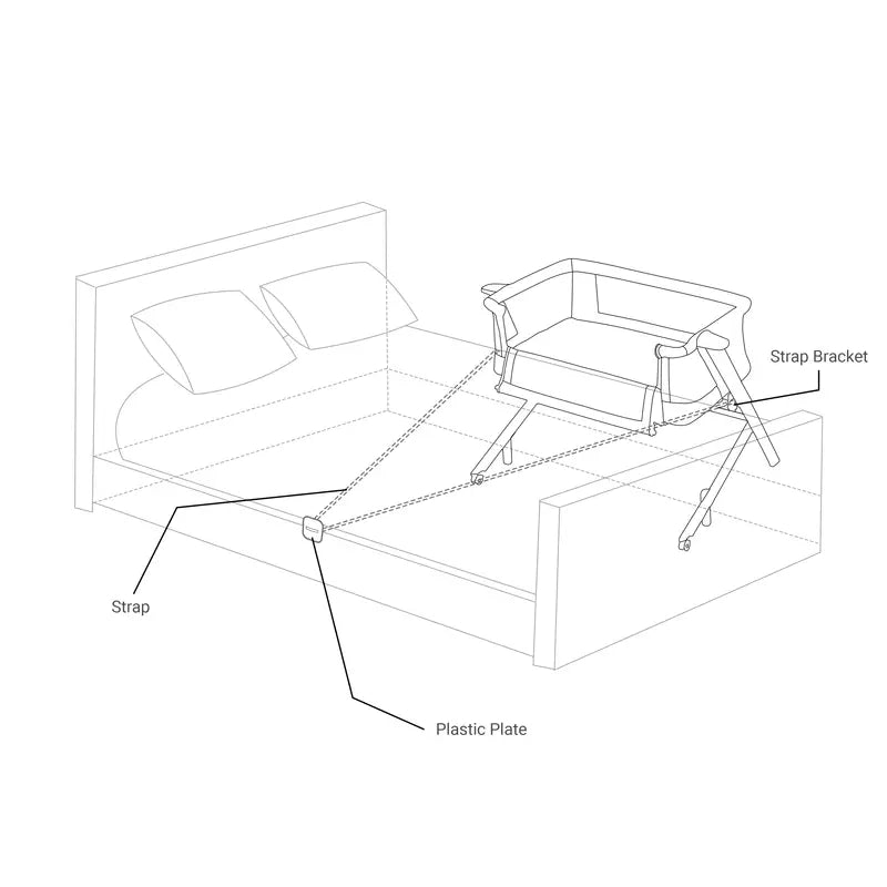 Evolur Stellar Bassinet and Bedside Sleeper in Beige