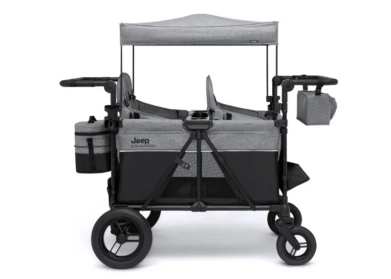 Delta Children Jeep Wrangler 4-Passenger Stroller Wagon  Includes Insulated Cooler Bag