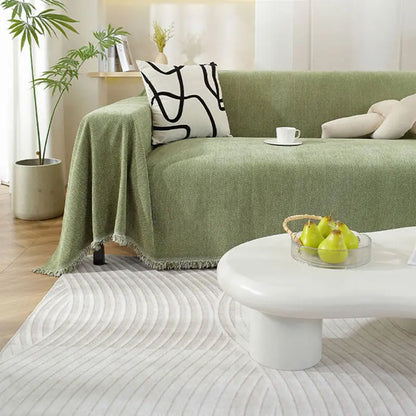 Decorative Sofa Throw Blanket  Patterned Design with Boho Tassel Trim